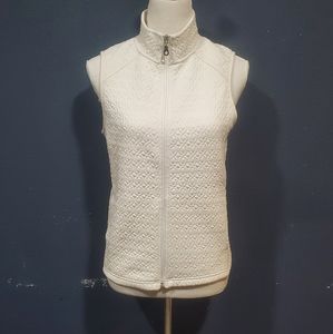 Croft & Barrow White Quilted Vest Petite Small